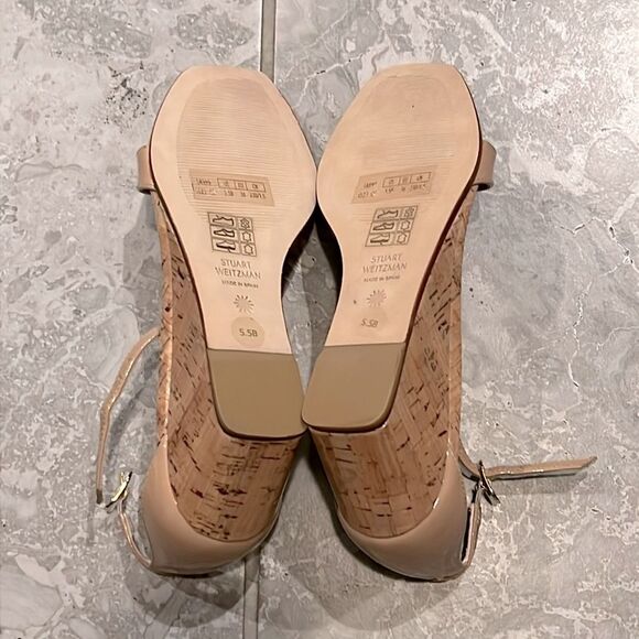 Stuart Weitzman Nudistcurve 50 Ankle Strap Wedge Sandals, New, Size EU 36 US 5.5 - Picture 8 of 12